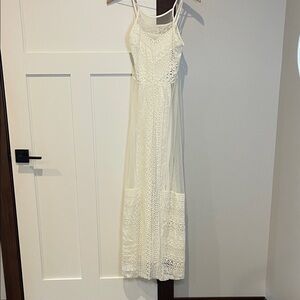 Abercrombie & Fitch Cream Lace Maxi Dress